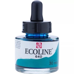 Talens, TALENS Deckfarbe Ecoline 30ml 11256401 bluish green, Talens Deckfarbe Ecoline, bluish green, 11256401, (30ml)