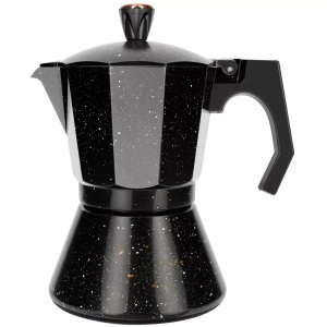 Avizar, Avizar - Espressomaschine Moka 6 Tassen Praktisch, Charcoal Black, Avizar - Espressomaschine Moka 6 Tassen Praktisch, Charcoal Black