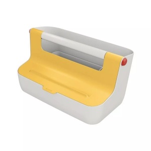 Leitz, LEITZ Aufbewahrungsbox Cosy 6125-00-19 gelb/weiss 387x234x216mm, Leitz Aufbewahrungsbox Cosy, gelb/weiss, 387mm x 234mm x 216mm, 6125-00-19
