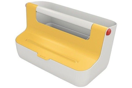 Leitz, LEITZ Aufbewahrungsbox Cosy 6125-00-19 gelb/weiss 387x234x216mm, Leitz Aufbewahrungsbox Cosy, gelb/weiss, 387mm x 234mm x 216mm, 6125-00-19