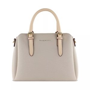 Bugatti, bugatti Henkeltasche »ELLA«, Bugatti - Handtasche Ella M, für Damen, Beige, Größe ONESIZE