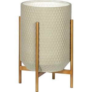 mutoni casual, Pflanzenkübel Vase Juul Metall Beton Grau, Blumentopf Juul Metall Beton grau