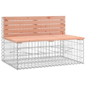 vidaXL, vidaXL Gartenbank aus Gabionen 103x70x65 cm Massivholz Douglasie, 