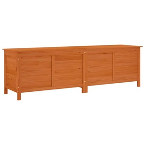 vidaXL, vidaXL Gartentruhe Braun 198,5x50x56,5 cm Massivholz Tanne, vidaXL Gartentruhe Braun 198,5x50x56,5 cm Massivholz Tanne