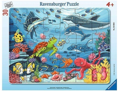 RAVENSBURGER SPIELEVERLAG, Unten im Meer (Puzzle), Rahmenpuzzle UNTEN IM MEER 30-teilig