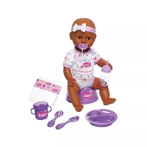 Simba, SIMBA Babypuppe »New Born Baby«, (1 tlg.), Violettes Zubehör, 