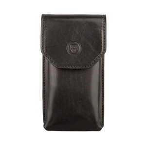 Maxwell Scott, Maxwell Scott Gabbro - Leder Brillenetui in Schwarz, 
