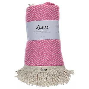 L'Anse, L'Anse - Badetuch Chevron, One Size, Pink
