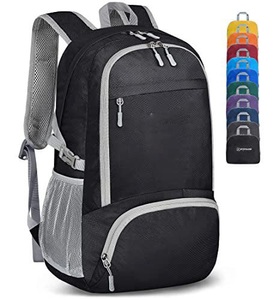 Leichter Faltbarer Rucksack-packbare Rucksäcke, Kleine Faltbare Rucksäcke Wanderrucksack Wasserdicht Unisex Grau ONE SIZE