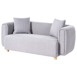 Beliani, Beliani - 2 Sitzer Sofa aus Stoff Retro LILLEROD, One Size, Braun Medium