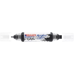 edding, EDDING Acrylmarker 5400 double liner 5400-901 tiefschwarz sdm, Edding Acrylmarker 5400, double liner, tiefschwarz sdm, 5400-901