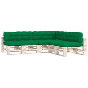 vidaXL, vidaXL Palettensofa-Auflagen 7 Stk. Grün, vidaXL Palettensofa-Auflagen 7 Stk. Grün