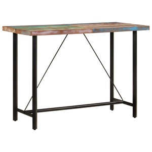 vidaXL, vidaXL Bartisch 150x70x107 cm Altholz Massiv und Eisen, vidaXL Bartisch 150x70x107 cm Altholz Massiv und Eisen