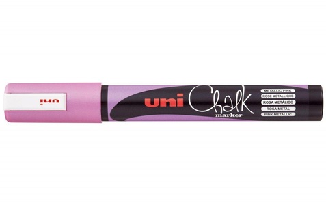 uni-ball, UNI-BALL Chalk Marker 1.8-2.5mm PWE-5M METALLIC PINK Metallic rosa, uni-ball Chalk Marker, 1.8-2.5mm, Metallic rosa, PWE-5M METALLIC PINK