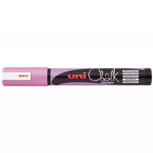 uni-ball, UNI-BALL Chalk Marker 1.8-2.5mm PWE-5M METALLIC PINK Metallic rosa, uni-ball Chalk Marker, 1.8-2.5mm, Metallic rosa, PWE-5M METALLIC PINK