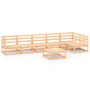 vidaXL, vidaXL 7-tlg. Garten-Lounge-Set Massivholz Kiefer