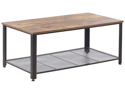Beliani, Couchtisch aus Spanplatte Modern ASTON Couchtisch aus Spanplatte Modern ASTON, Beliani - Couchtisch aus Spanplatte Skandinavisch ASTON, One Size, Braun Leder