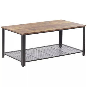 Beliani, Couchtisch aus Spanplatte Modern ASTON Couchtisch aus Spanplatte Modern ASTON, Beliani - Couchtisch aus Spanplatte Skandinavisch ASTON, One Size, Braun Leder