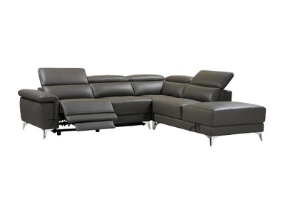 LINEA SOFA, Relaxsofa Ecksofa Leder elektrisch Ecke Rechts PASCALINE Relaxsofa Ecksofa Leder elektrisch Ecke Rechts PASCALINE, LINEA SOFA - Relaxsofa Ecksofa Leder elektrisch Ecke Rechts PASCALINE, One Size, Anthrazit