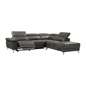 LINEA SOFA, Relaxsofa Ecksofa Leder elektrisch Ecke Rechts PASCALINE Relaxsofa Ecksofa Leder elektrisch Ecke Rechts PASCALINE, LINEA SOFA - Relaxsofa Ecksofa Leder elektrisch Ecke Rechts PASCALINE, One Size, Anthrazit