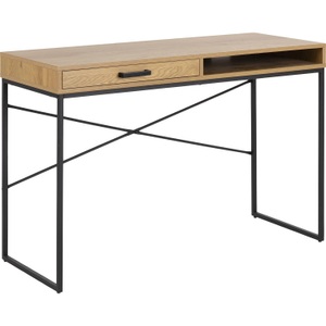 mutoni scandi, Schreibtisch Multiple Bronx Wildeiche Papier 1 Schublade Schwarz 110x45x75cm, AC Design Tisch Seaford, Schwarz matt / Wildeiche matt