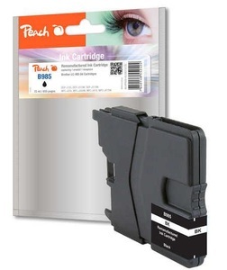 Peach, Peach Tinte schwarz PI500-45 kompatibel zu Brother LC-985 bk, Peach Tinte Brother LC-985BK Black