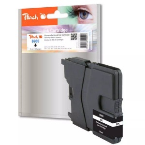 Peach, Peach Tinte schwarz PI500-45 kompatibel zu Brother LC-985 bk, Peach Tinte Brother LC-985BK Black