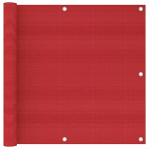 vidaXL, vidaXL Balkon-Sichtschutz Rot 90x500 cm HDPE, vidaXL Balkon-Sichtschutz Rot 90x500 cm HDPE