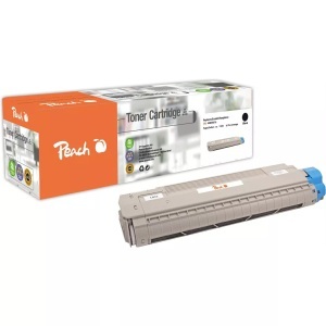 Peach, Peach Tonermodul schwarz kompatibel zu OKI 44844616, Peach O4484 Toner bk ersetzt OKI 44844616 für z.B. OKI C 822 CDTN, OKI C 822 DN, OKI C 822 N, OKI C 822