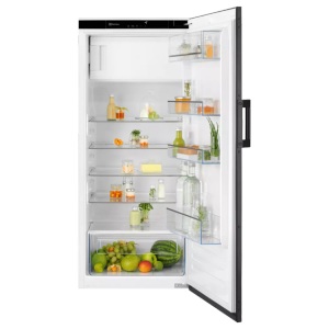 Electrolux, Electrolux EK242SRSW Einbaukühlschrank CH Norm 55cm dekorfähig, Electrolux EK242SRSW Kühlschrank Schwarz rechts