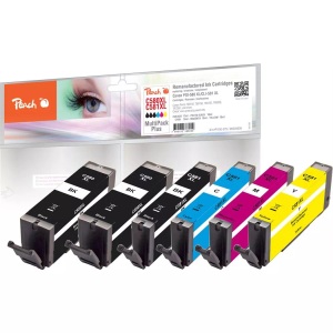 Peach, Peach Spar Pack Plus Tintenpatronen kompatibel zu Canon PGI-580XL, CLI-581XL, Peach Tinte Canon 580XL/581XL,Multi-Plus BK, C, M, Y