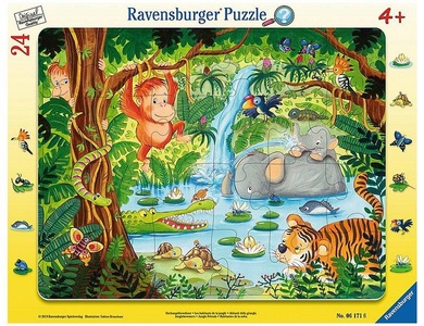 Ravensburger, Ravensburger Puzzle, Rahmenpuzzle Ravensburger Dschungelbewohner 24 Teile