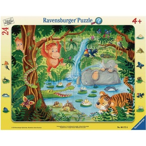 Ravensburger, Ravensburger Puzzle, Rahmenpuzzle Ravensburger Dschungelbewohner 24 Teile