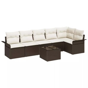 vidaXL, VidaXL - Garten-sofa poly-rattan, One Size, Braun