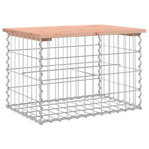 vidaXL, vidaXL Gartenbank aus Gabionen 63x44x42 cm Massivholz Douglasie