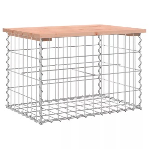 vidaXL, vidaXL Gartenbank aus Gabionen 63x44x42 cm Massivholz Douglasie, vidaXL Gartenbank aus Gabionen 63x44x42 cm Massivholz Douglasie