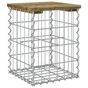 vidaXL, vidaXL Gartenbank aus Gabionen 33x31x42 cm Kiefernholz Imprägniert