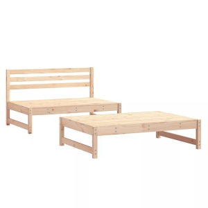 vidaXL, vidaXL 2-tlg. Garten-Lounge-Set Massivholz Kiefer, vidaXL 2-tlg. Garten-Lounge-Set Massivholz Kiefer