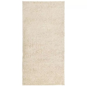 vidaXL, vidaXL Teppich Shaggy Hochflor Modern Golden 100x200 cm