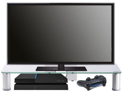 VCM, TV Aufsatz Erhöhung Fernseh Möbel Ständer Alu Glas Pocasa TV Aufsatz Erhöhung Fernseh Möbel Ständer Alu Glas Pocasa, 