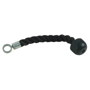 Gladiatorfit, Einfaches Trizepsseil Mit Griff Für Klimmzüge/ziehen An Der Seilscheibe Unisex Schwarz ONE SIZE, GladiatorFit - Einfaches Trizepsseil 