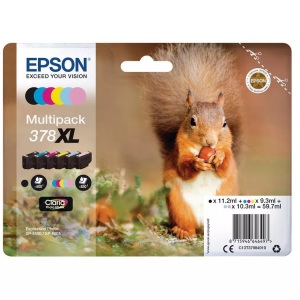 Epson, Epson T379840 - Tintenpatrone, Multipack 378XL (C13T37984010), Tinte