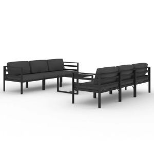 vidaXL, vidaXL 7-tlg. Garten-Lounge-Set mit Kissen Aluminium Anthrazit