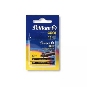 Pelikan, PELIKAN Tintenpatrone TP/6/2/B schwarz 12 Stück, Blister, Pelikan Tintenpatronen 4001® mit 2 x 6er Set Standard-Patronen, Brillant-Schwarz