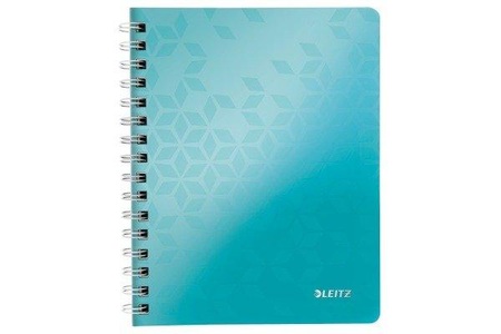 Leitz, LEITZ Notizbuch WOW 4639, DIN A5, liniert, eisblau, Leitz Spiralbuch WOW, PP, A5, eisblau, 4639-00-51, (80 Blatt)