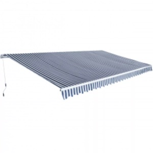 Diverse Hardware, Gelenkarmmarkise 600 cm Blau/Weiss, vidaXL Gelenkarmmarkise 600 cm Blau/Weiß