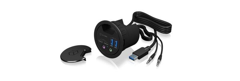 ICY BOX, IB-HUB1403B, USB-Hub, ICY BOX Tisch-Hub IB-Hub1403B