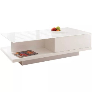 mutoni casual, Couchtisch 120x60x36cm mit Schublade weiss, Couchtisch 120x60x36cm mit Schublade weiss