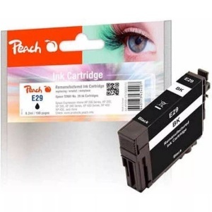 Peach, Peach Tintenpatrone schwarz kompatibel zu Epson No. 29 bk, T2981, Peach E29 Druckerpatrone bk ersetzt Epson T2981, No. 29 bk, C13T29814010 für z.B. Epson Expression Home XP -235, Epson Expression Home XP -330
