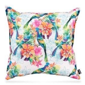 H.O.C.K, Dekokissen Beach Life, H.O.C.K. Dekokissen »Paradise 1«, mit Vögeln und Blumen, Kissenhülle mit Füllung, 1 Stück